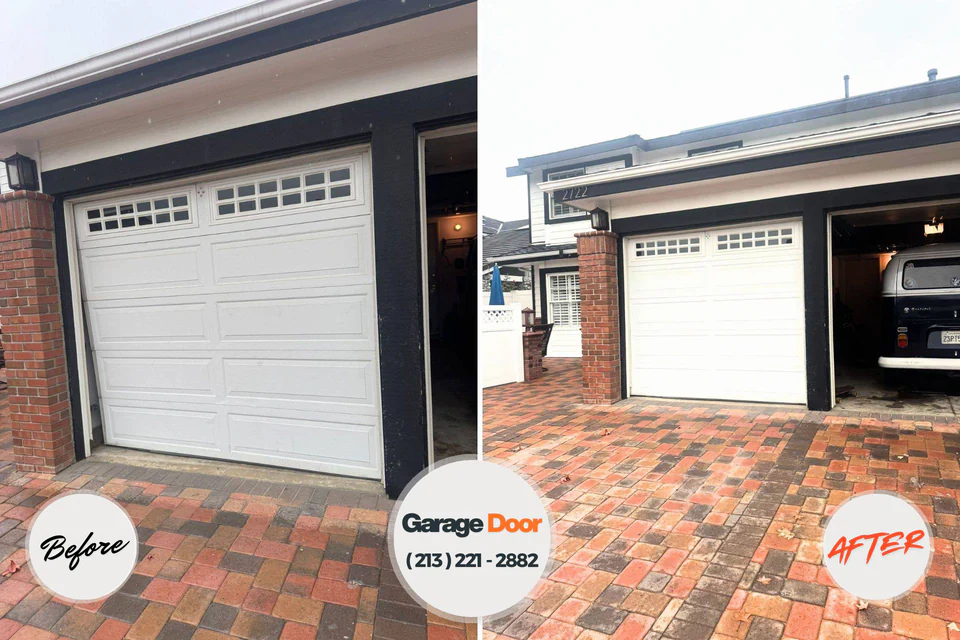 Before and after: garage door repair Bellemont, AZ